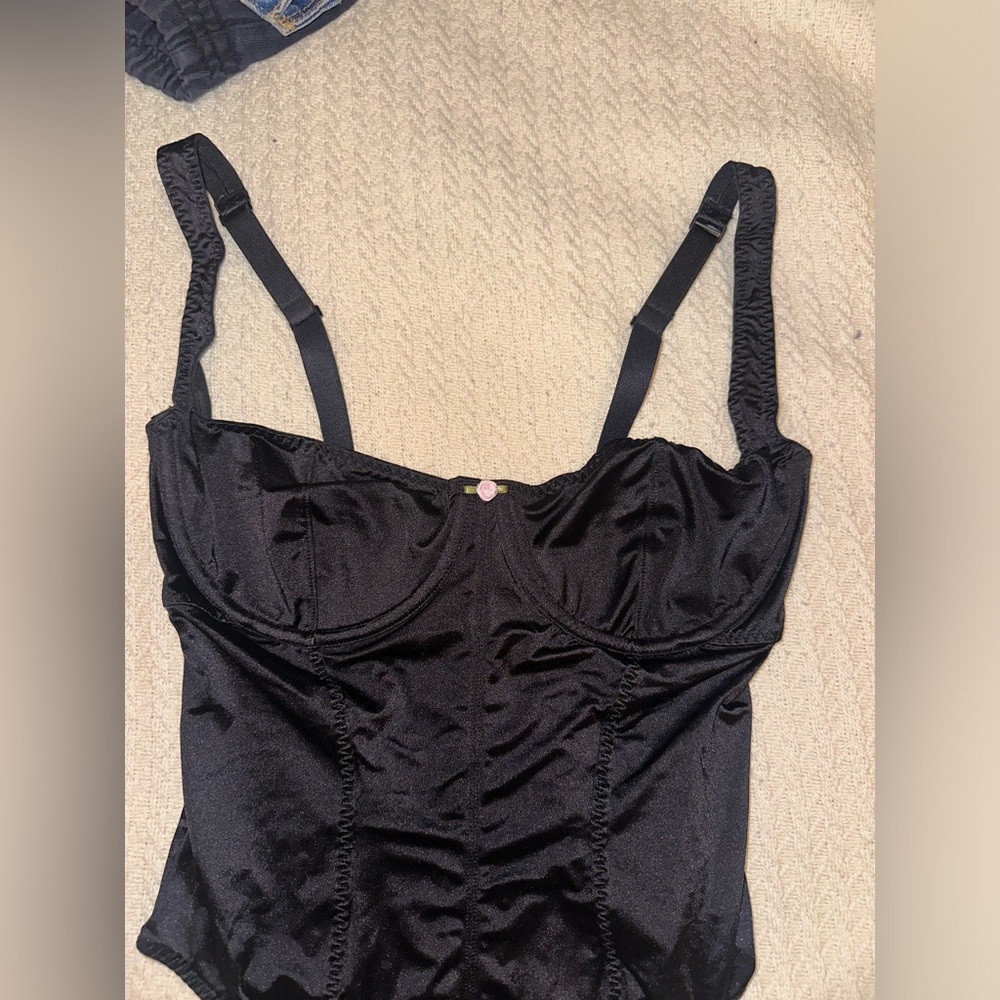 Skims stretch satin bodysuit